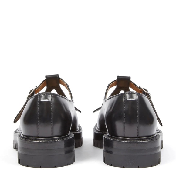 Maison Martin Margiela Black Leather Mary Jane Loafers